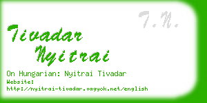 tivadar nyitrai business card